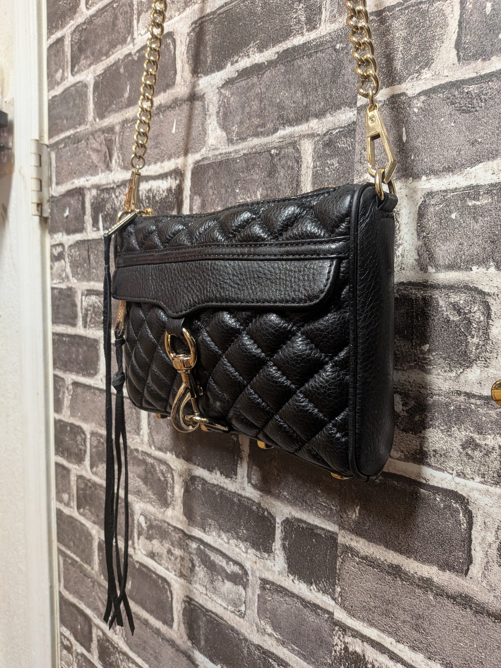 Rebecca Minkoff Quilted Leather Mini Bag - Black - Picture 5 of 8